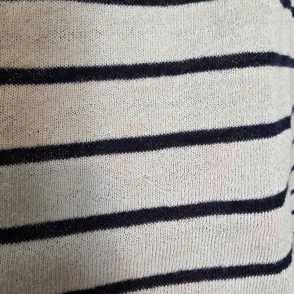 Tuckernuck Clayton Striped Knit Linen Polo Long Sleeve Sweater - Picture 9 of 9